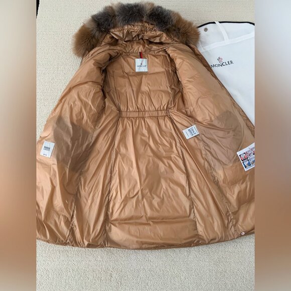 Moncler Boedic Belted Puffer Coat-Brown - Picture 10 of 16